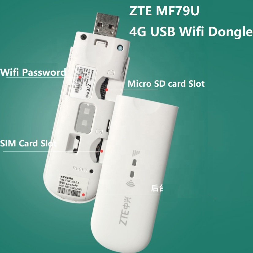 ZTE MF79U 4G LTE cat4 USB Stick 150Mbps wifi dongle with 2 external antenna slots support 8 WiFi users 4G 3G Mobile modem
